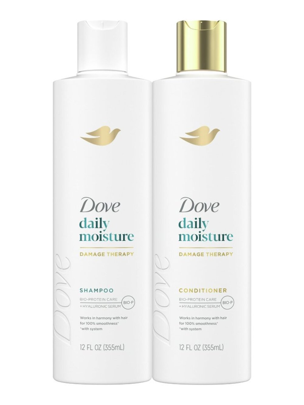 4 NWTDove Daily Moisture Shampoo & Conditioner , 12 fl oz Each
